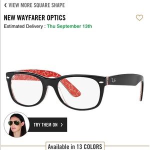 Ray Ban New Wayfarer Optics Prescription Frames